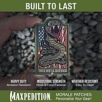 MAXPEDITION This We'll Defend 3D PVC Morale Patch