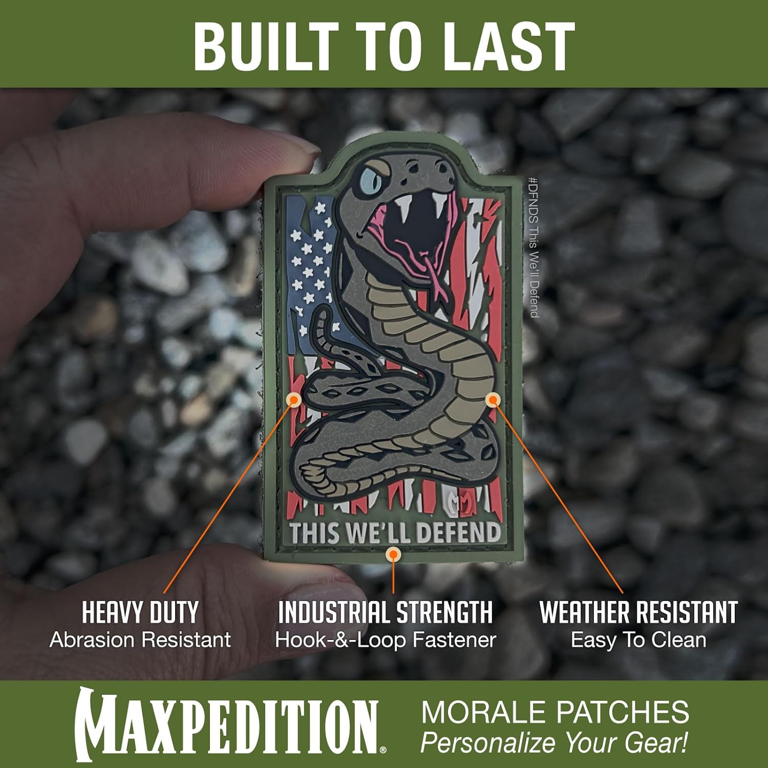 MAXPEDITION This We'll Defend 3D PVC Morale Patch