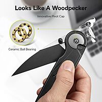 CIVIVI Starflare Pocket Knife, 3.3\" Folding Button Lock
