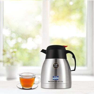 Kent Stainless Steel Vacuum Pot, 1.2 Litre, Silver Kent Stainless Steel Vacuum Pot, 1.2 Litre, Silver