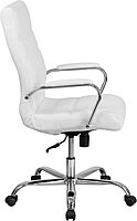 Flash Furniture Whitney Swivel LeatherSoft Desk Chair with Padded Seat and Armrests