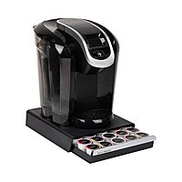 Mind Reader Single Serve Coffee Pod Drawer, 30 Pod Capacity, Countertop Organizer, 10.5"L x 12.75"W x 2.5"H, Black
