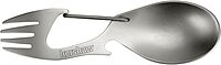 Kershaw Ration Multi Tool Spork, Stainless Steel Spoon, Fork, Carabiner and Bottle Opener, Regular and XL Sizes Silver
