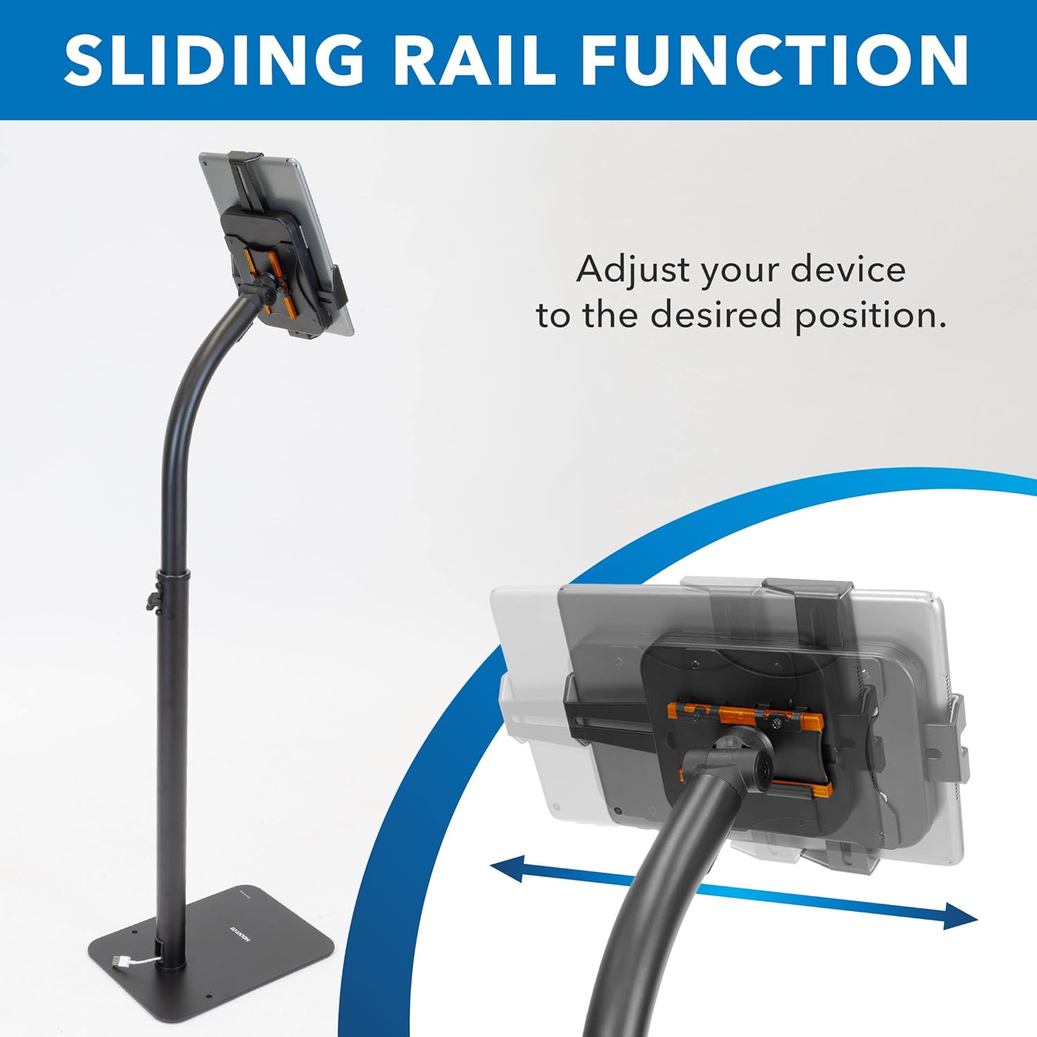 Mount-It! Universal Tablet Kiosk Stand, Anti-Theft Tablet Floor Stand with Lock for Business and Retail Use | Universal Fit