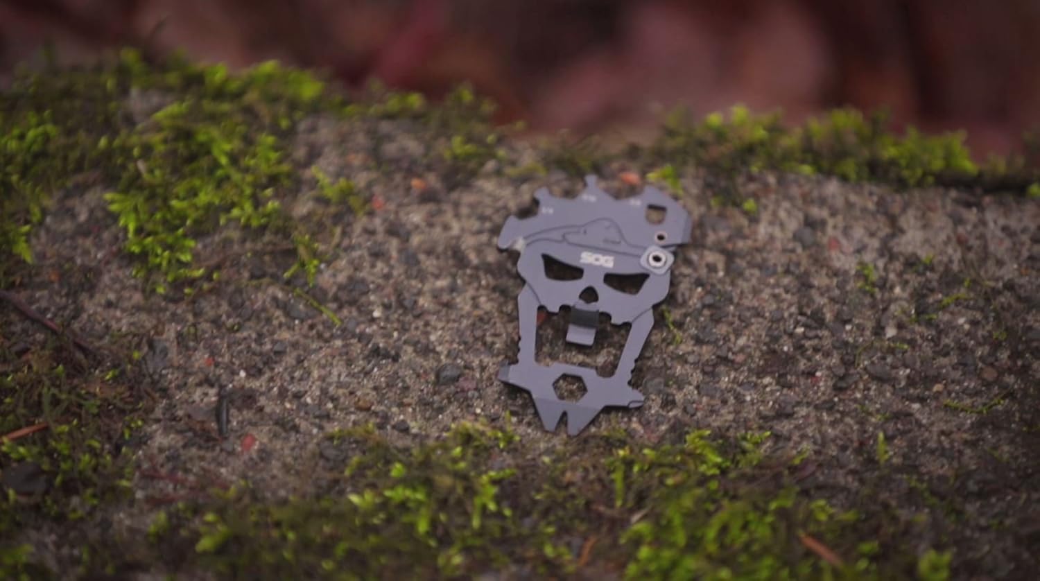 SOG MACV Everyday Carry Portable Compact Steel Keychain Tool | Hardcased Black, 12 Tools in One: Bottle Opener, Screwdrivers