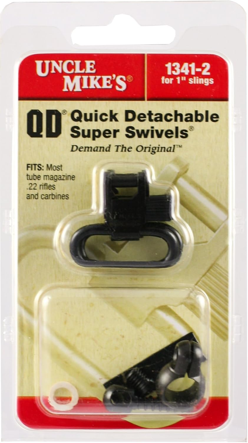 Uncle Mike's unisex adult 115 RF Blued 1', .22 Band, Clam QD Super Swivel Full Band, Black, 1 US