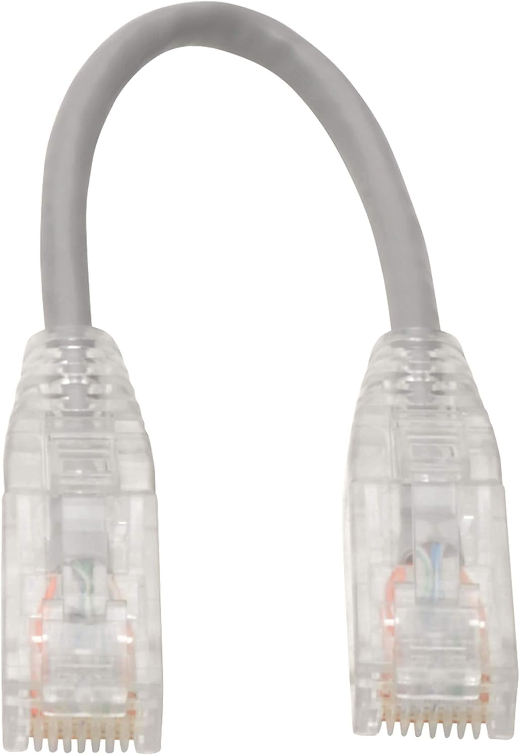 Tripp Lite Cat6 UTP Patch Cable (RJ45), M/M, Cat6 Ethernet Cable, Gigabit (1 Gbps), Molded, Slim, Gray, 8 in. (N201-S8N-GY)