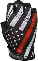 INDUSTRIOUS HANDWEAR Red Line Flag Half-Finger Gloves