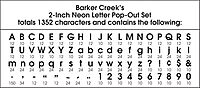 Barker Creek 2" Letter Pop-Outs 2-Pack, Neon, Jazz Up Your Bulletin Boards with These Colorful Letters