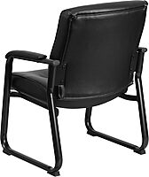 Flash Furniture Hercules Series Big & Tall LeatherSoft Executive Side Reception Chair, Padded Lobby Chair with 500-lb. Static Weight Capacity, Black