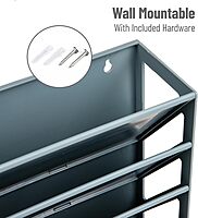 Mind Reader 5-Tier Vertical File Holder, Desktop Organizer, Wall Mount