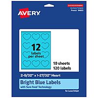 AVERY Printable Heart Labels, Sure Feed Technology, Print-to-The-Edge, Laser/Inkjet Printable