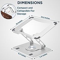 Uncaged Ergonomics Swivel Adjustable Laptop Stand for Desk