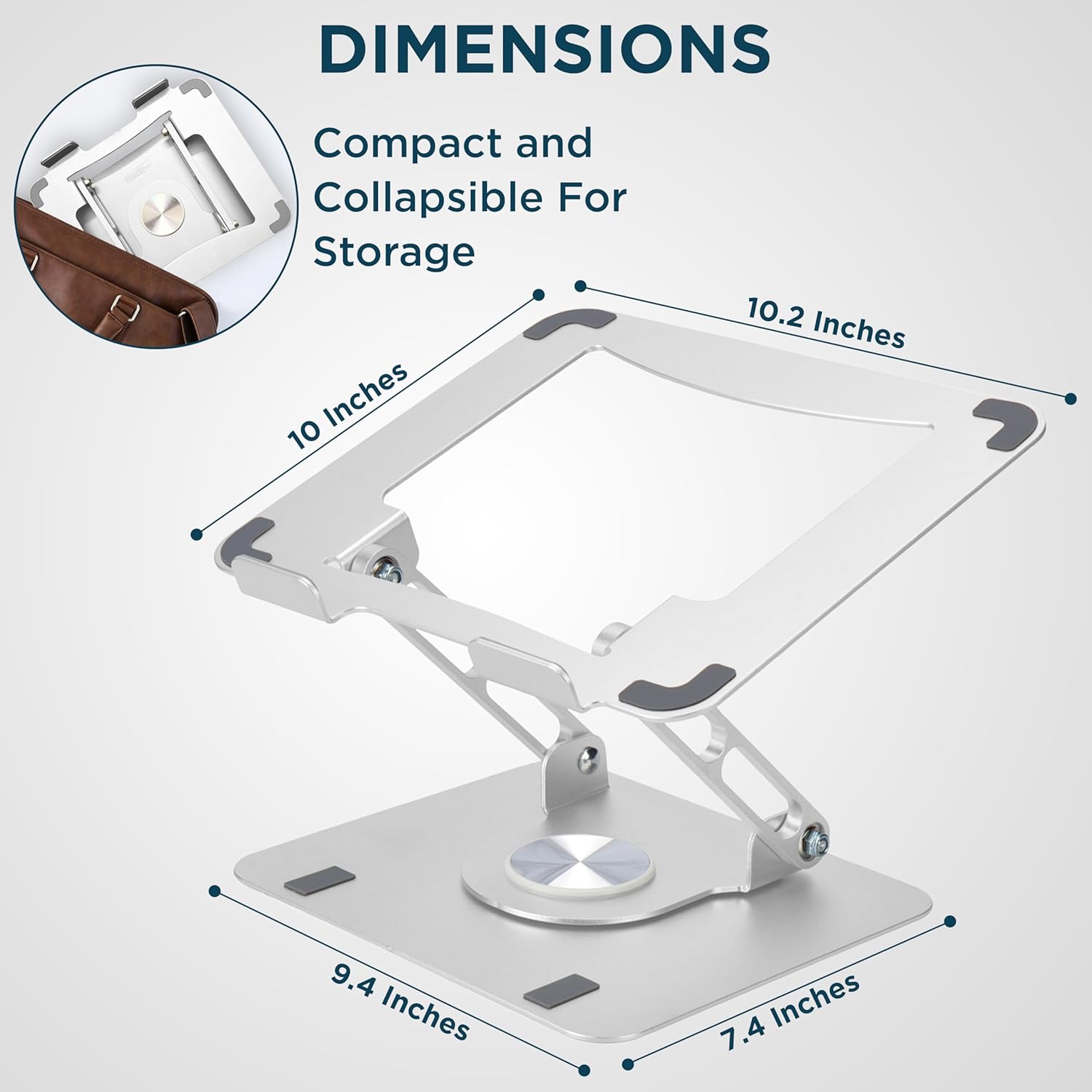 Uncaged Ergonomics Swivel Adjustable Laptop Stand for Desk