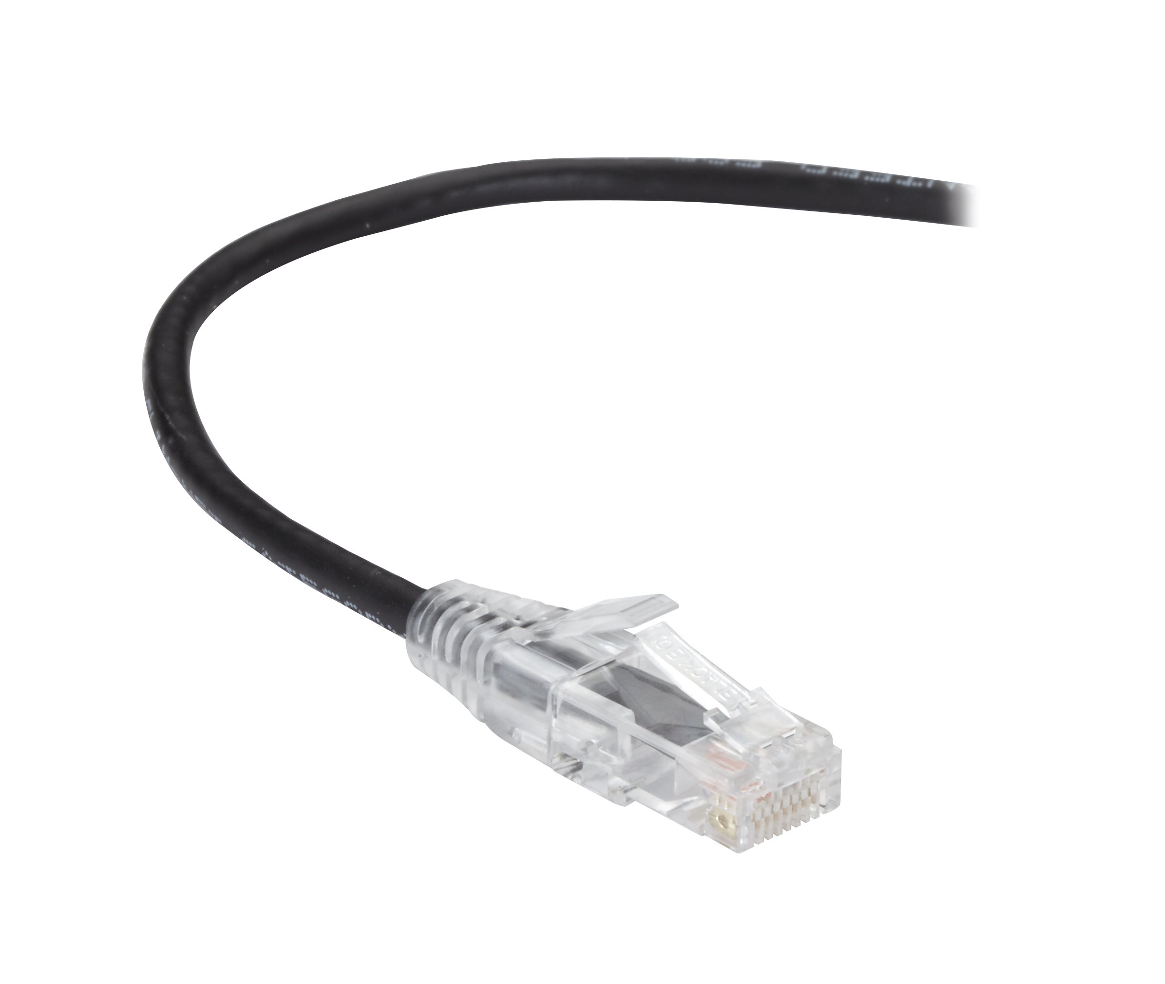 10Ft Black Slim-Net Cat6A 28-AWG Patch Cable - Snagless, 500MHz