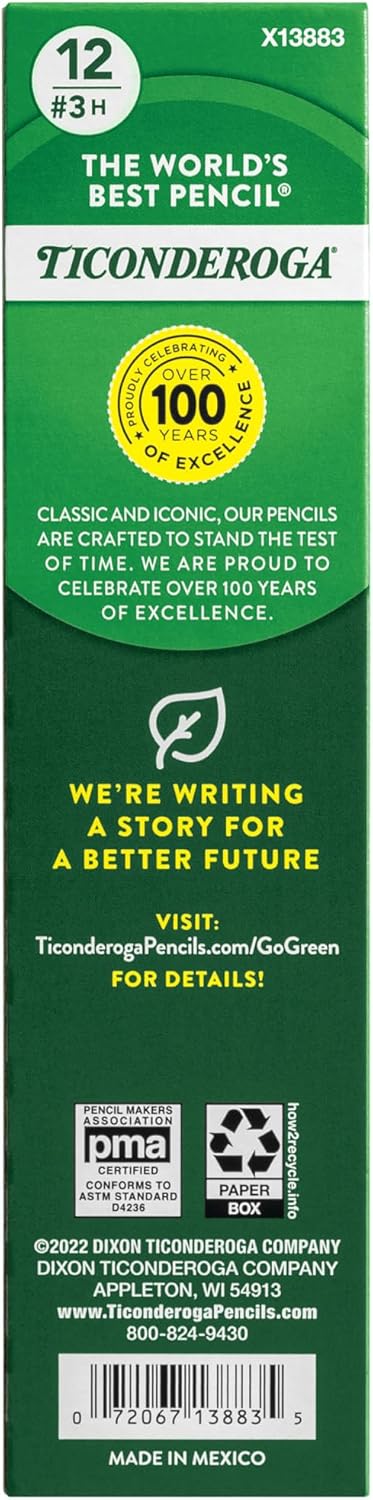 Ticonderoga® Pencils, #2 Medium Soft Lead, Box of 12