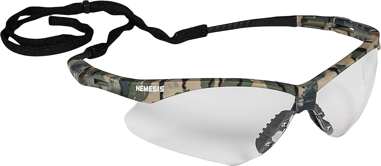 KLEENGUARD (Formerly Jackson Safety V30 Nemesis Safety Glasses/Sunglasses (6 Pair) Camo Frame Clear Anti-Fog