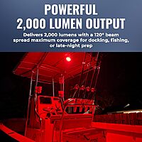 BLACK OAK Low Pro Marine Spreader Light - Flush Mount, 2000 Lumens, 120° Beam, IP69K