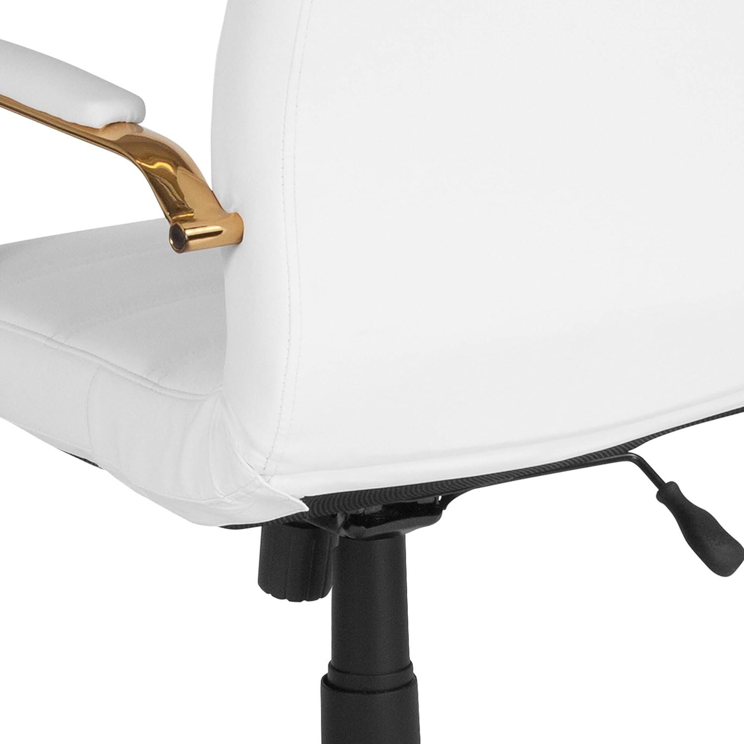 Flash Furniture Whitney Mid-Back Swivel LeatherSoft Desk Chair with Padded Seat and Armrests