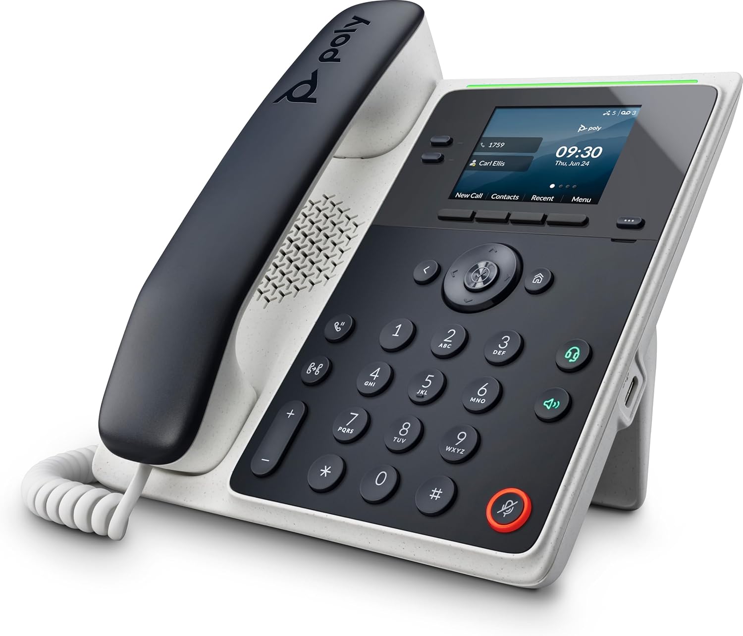 Poly Edge E100 IP Phone - Corded - Corded - Desktop, Wall Mountable