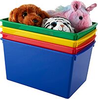 Office Depot® Brand Medium Storage Bin, 7-1/2"H x 14-1/8"W x 9-1/4"D, Assorted Colors
