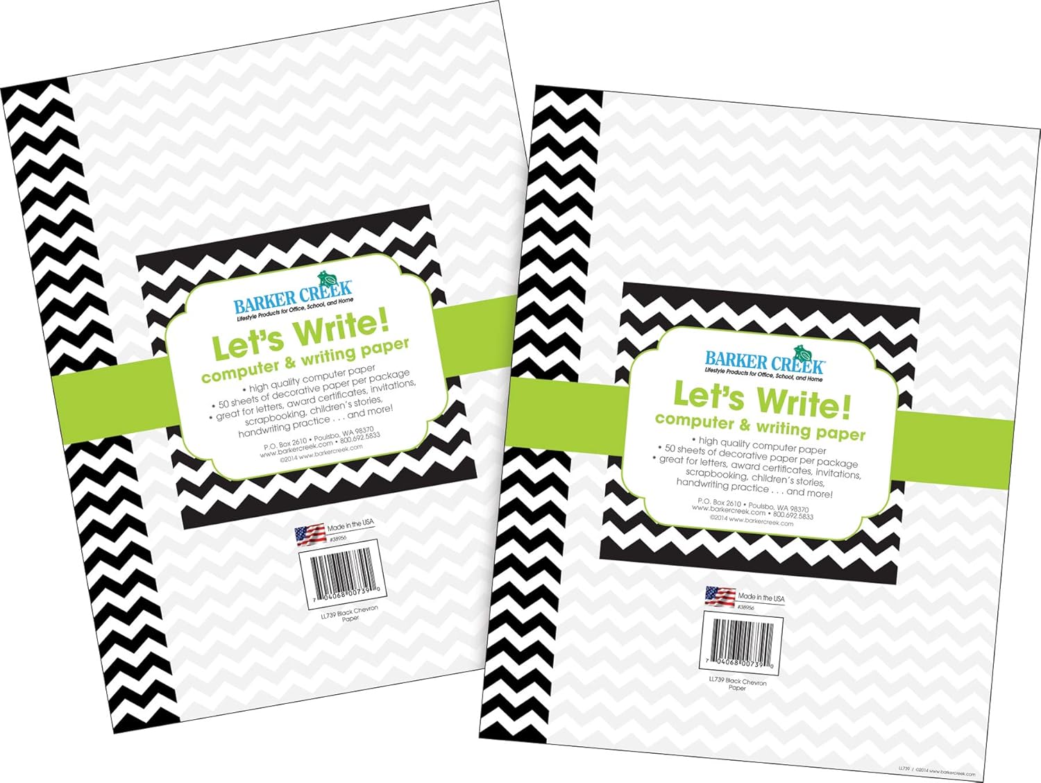 BARKER CREEK Designer Decorative Computer Paper, Letter 8.5 x 11, 100 Sheets