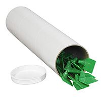 Aviditi White Mailing Tubes with Caps, 3" x 26", Pack of 24, for Shipping, Storing, Mailing, and Protecting Documents