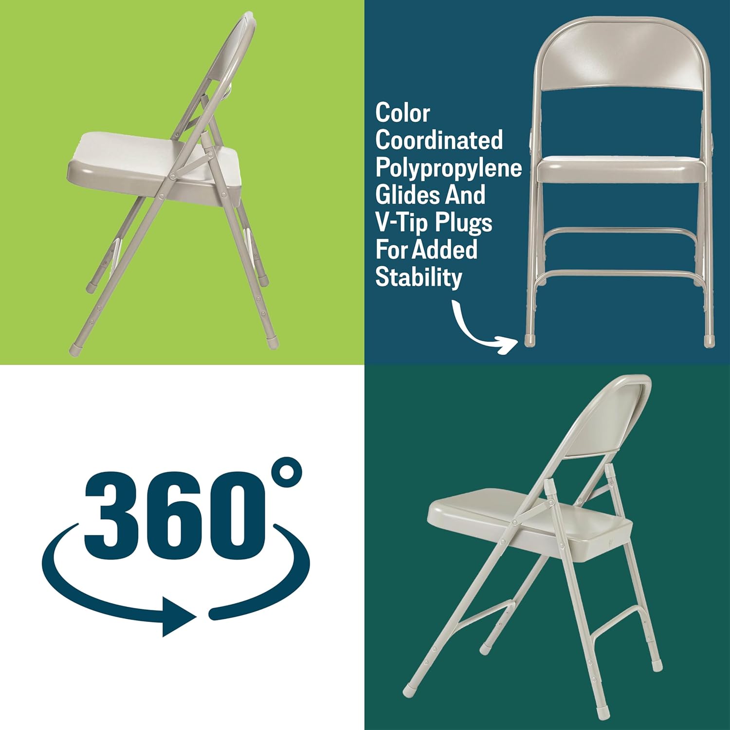 National Public Seating 50 Series Steel Portable Folding Chairs