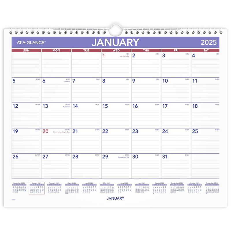 AT-A-GLANCE Monthly Wall Calendar