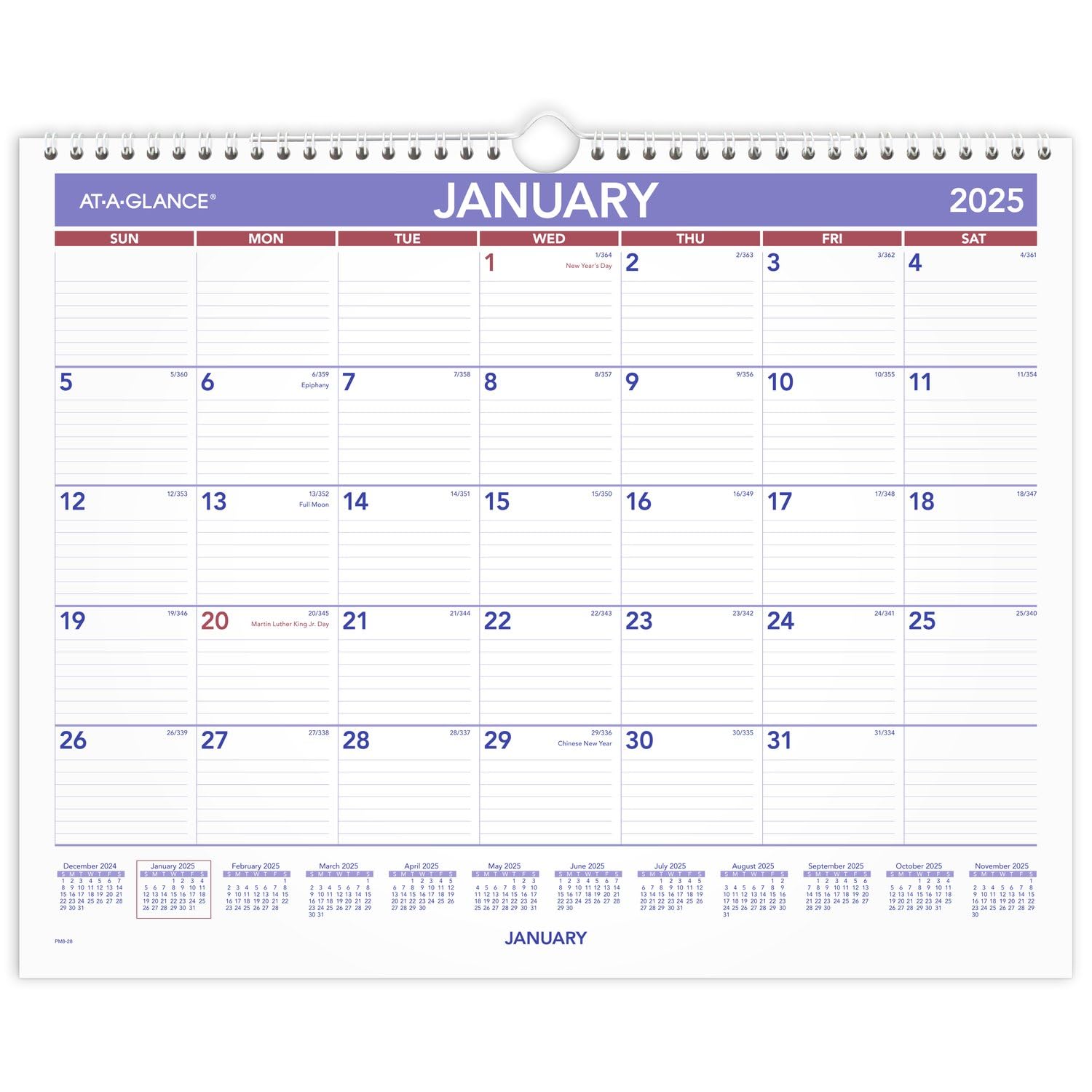 AT-A-GLANCE Monthly Wall Calendar