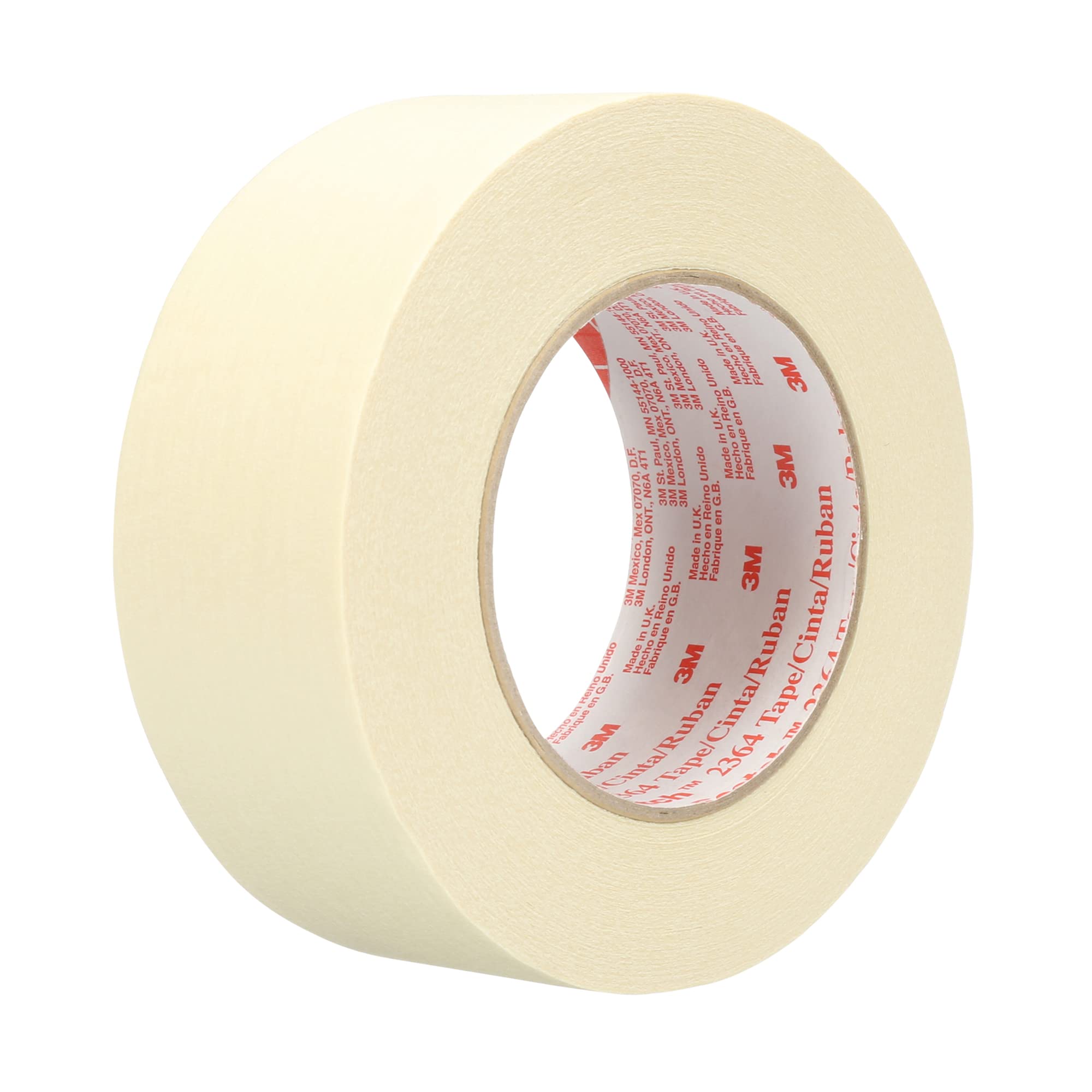 3M Performance Masking Tape 2364, Clean Removal, Versatile Adhesive, Tan Color, 6.5 mil, 48 mm x 55 m, 24/Case