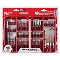 Milwaukee Shockwave Bit & Drill Bit Kit w/ 60 Pcs - 48-32-4097