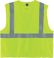 Ergodyne GloWear 8263FRHL Flame Resistant Safety Vest, High Visibility Modacrylic Breathable Mesh, FR Reflective Tape, Type R, Class 2, Lime, XX-Large-3X-Large