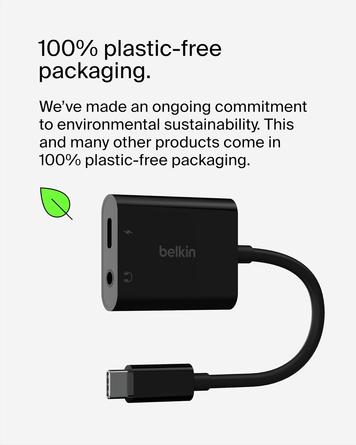Belkin RockStar™ 3.5mm Audio with USB-C Charge Adaptor Included, USB-C Audio Adaptor Compatible with iPad Pro, Galaxy, Note