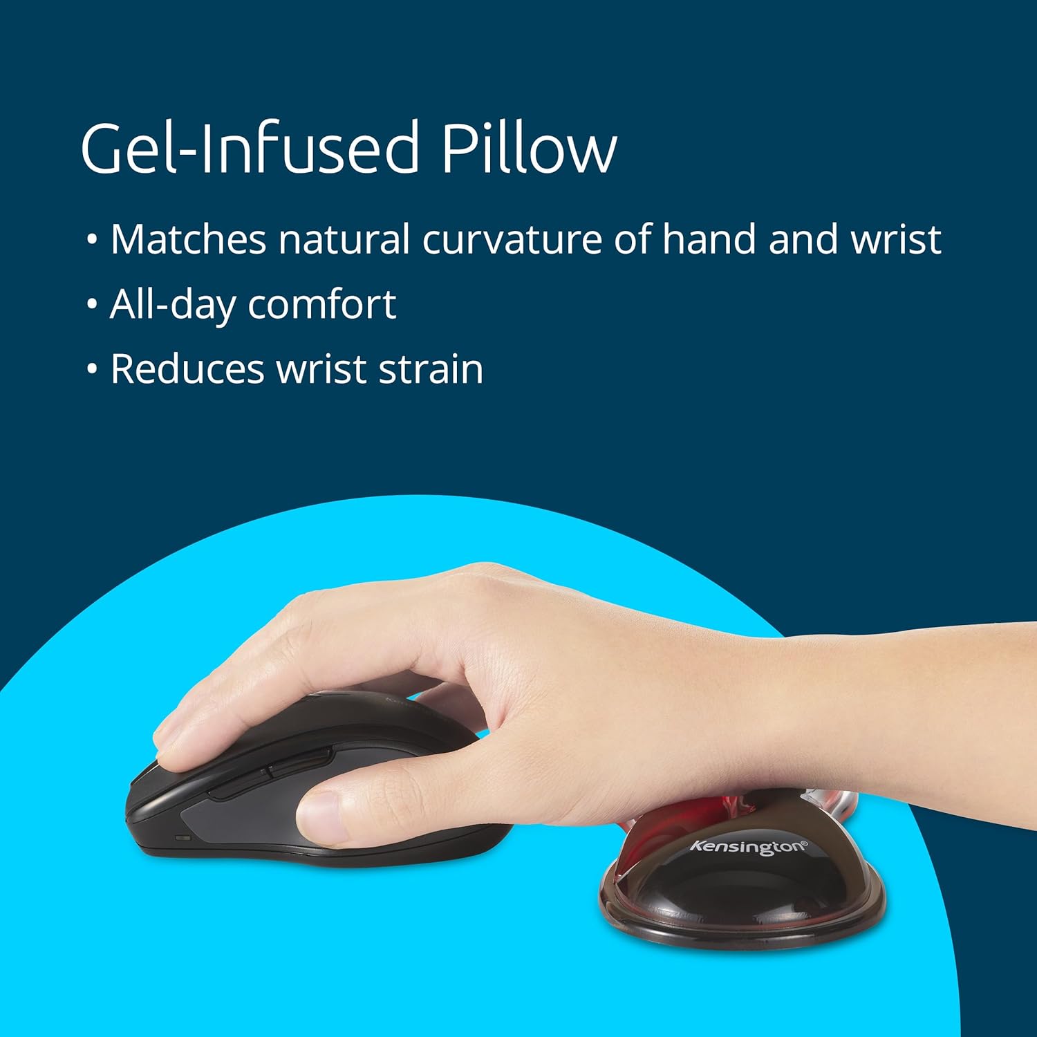 Kensington Slim Duo Gel Wrist Rest for Low-Profile Keyboards, Mice & Trackballs
