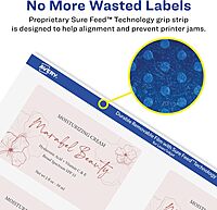 AVERY Durable Removable Rectangle Labels, Sure Feed Technology, 2" x 3", Matte White Film