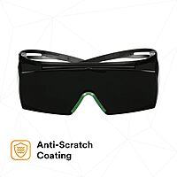 3M SecureFit 3700 Series, SF3750AS-BLK, Black Temples, IR 5.0 Gray OTG Anti-Scratch Lens