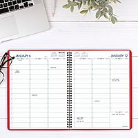 AT-A-GLANCE Weekly Appointment Book Planner, Large 8-1/4 x 11, Quarter-Hourly