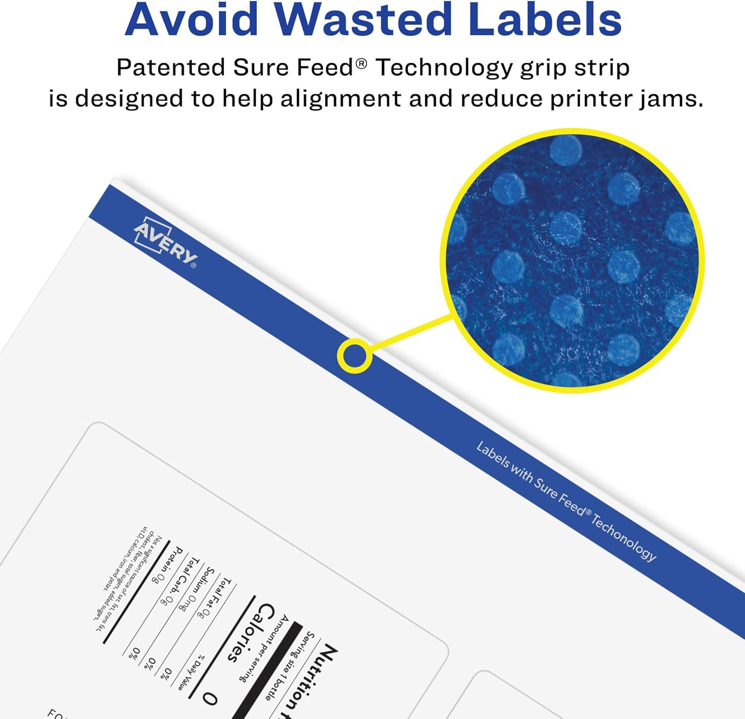 Avery Glossy Clear Rectangle Labels, Sure Feed Technology, 9.75" x 1.25", Print-to-The-Edge, Laser/Inkjet Printable