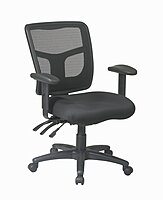 Office Star ProGrid Breathable Mesh Back Manager's Office Chair with Built-in Lumbar Support and 2-Way Adjustable Padded