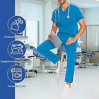 Conjunto de uniforme médico unisex