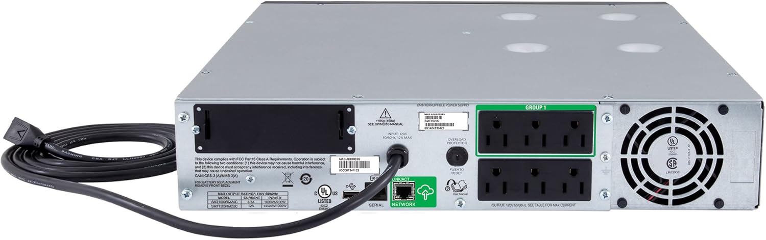 APC Smart-UPS 6-Outlet Rack-Mount Uninterruptible Power Supply