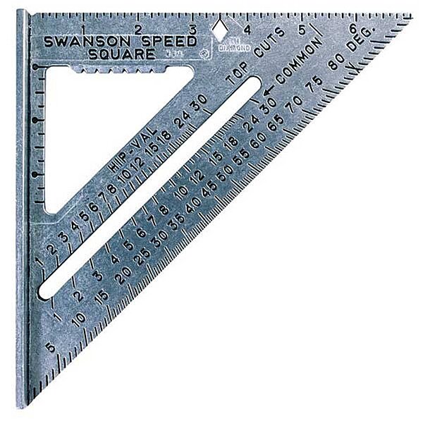 SWANSON Tool Co S0101 7 Inch Speed Square, Blue 7" Speed Square