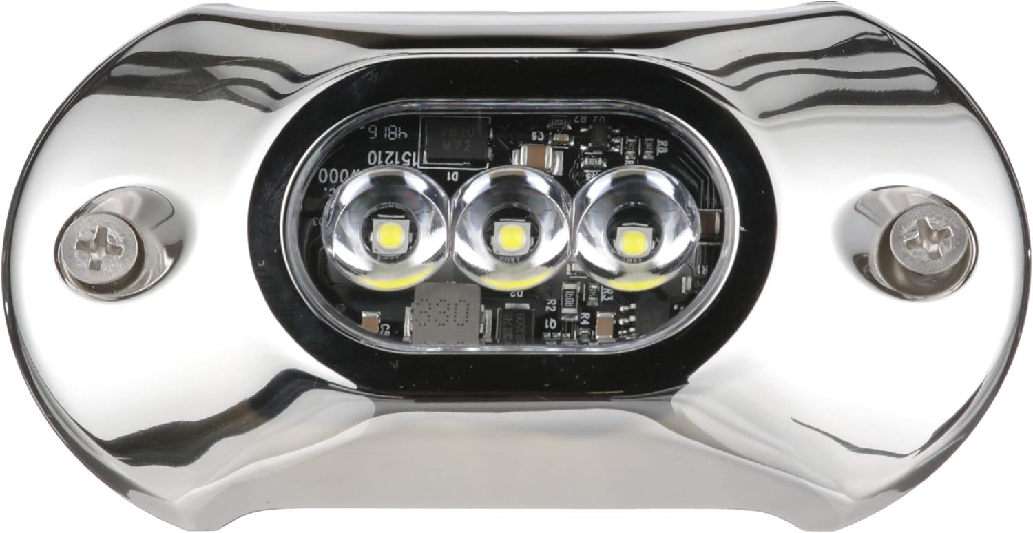 Attwood 65UW03W-7 Light Armor LED Underwater Light, Stainless Steel Bezel White Light