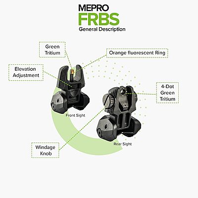 MEPROLIGHT FRBS flip-up tritium back-up sights