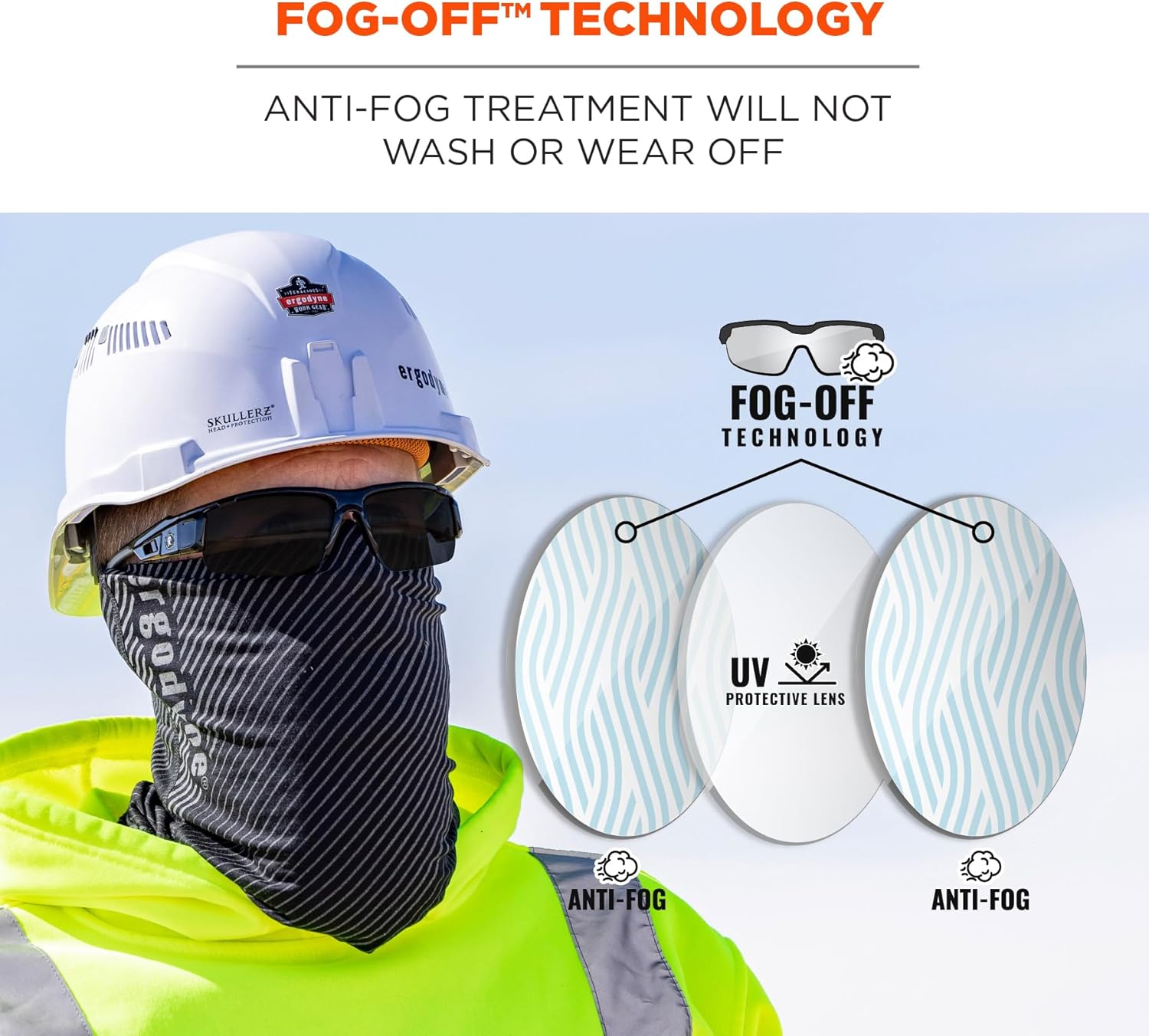 Ergodyne Skullerz DAGR Anti-Fog Safety Glasses
