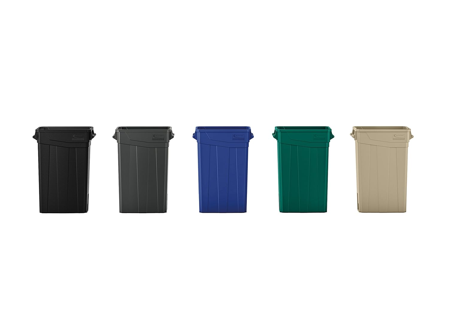 Suncast Commercial 23-Gallon Slim Narrow Trash and Recycling Bin