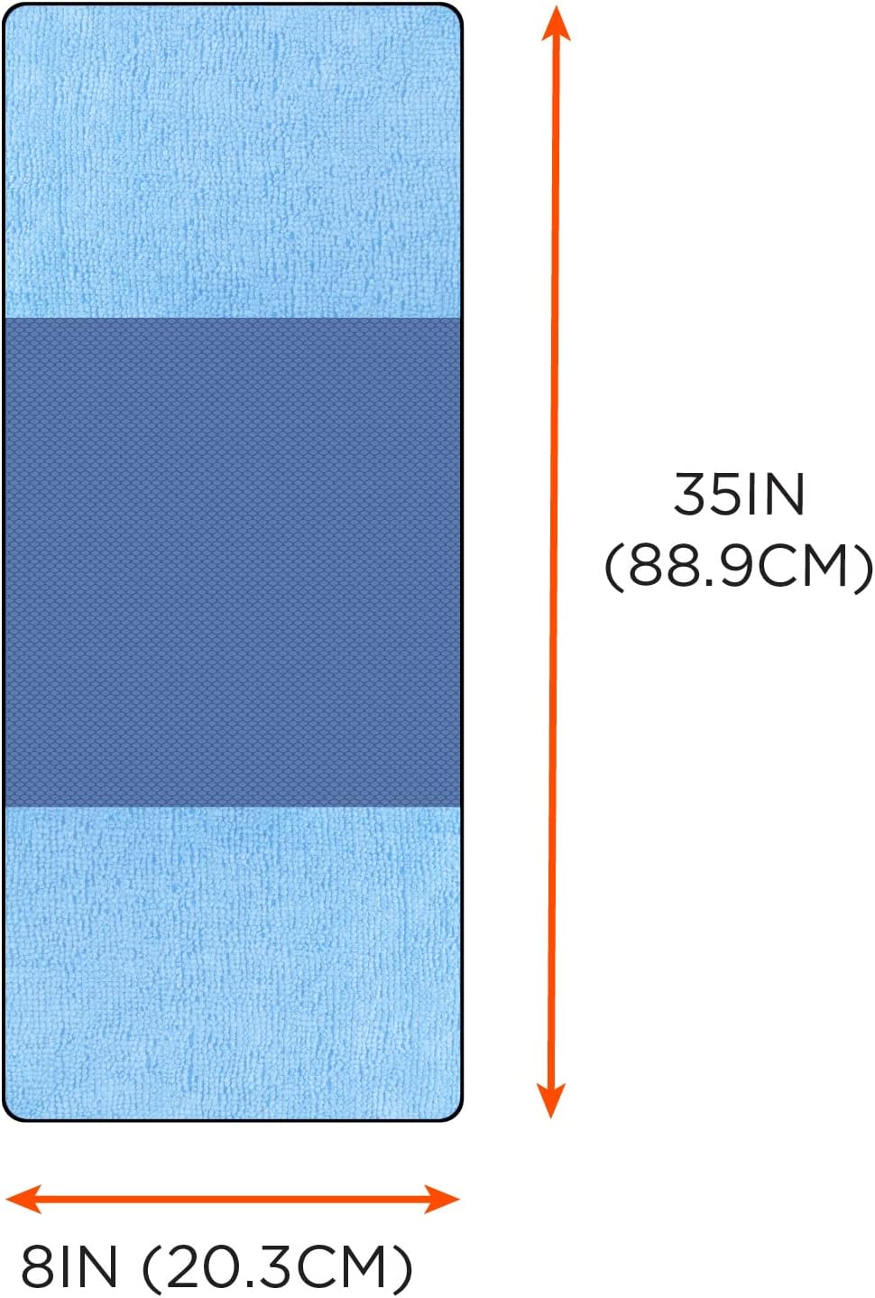 Ergodyne Chill Its 6604 Cooling Towel, Long Lasting Cooling Relief, Microfiber Cleaning Cloth Ends 35.00" x 8.00"