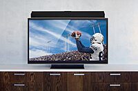 Mount-It! Soundbar Bracket Universal Sound Bar TV Mount for Mounting Above or Under TV, Fits Sonos, Samsung, Sony, Vizio, Adjustable Arm Fits 23 to 65 Inch TVs, 33 Lbs Weight Capacity Black (MI-SB41)