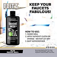 Flitz Faucet Wax Plus - 7.6oz Bottle of USA-Made, Water-Based Faucet Cleaner & Polisher for Water Stains, Fingerprints